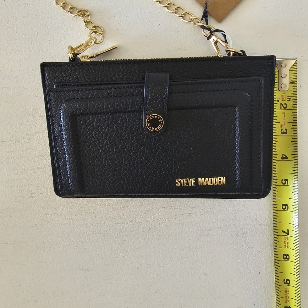 NEW Steve Madden Black Crossbody leather bag - Picture 8 of 8